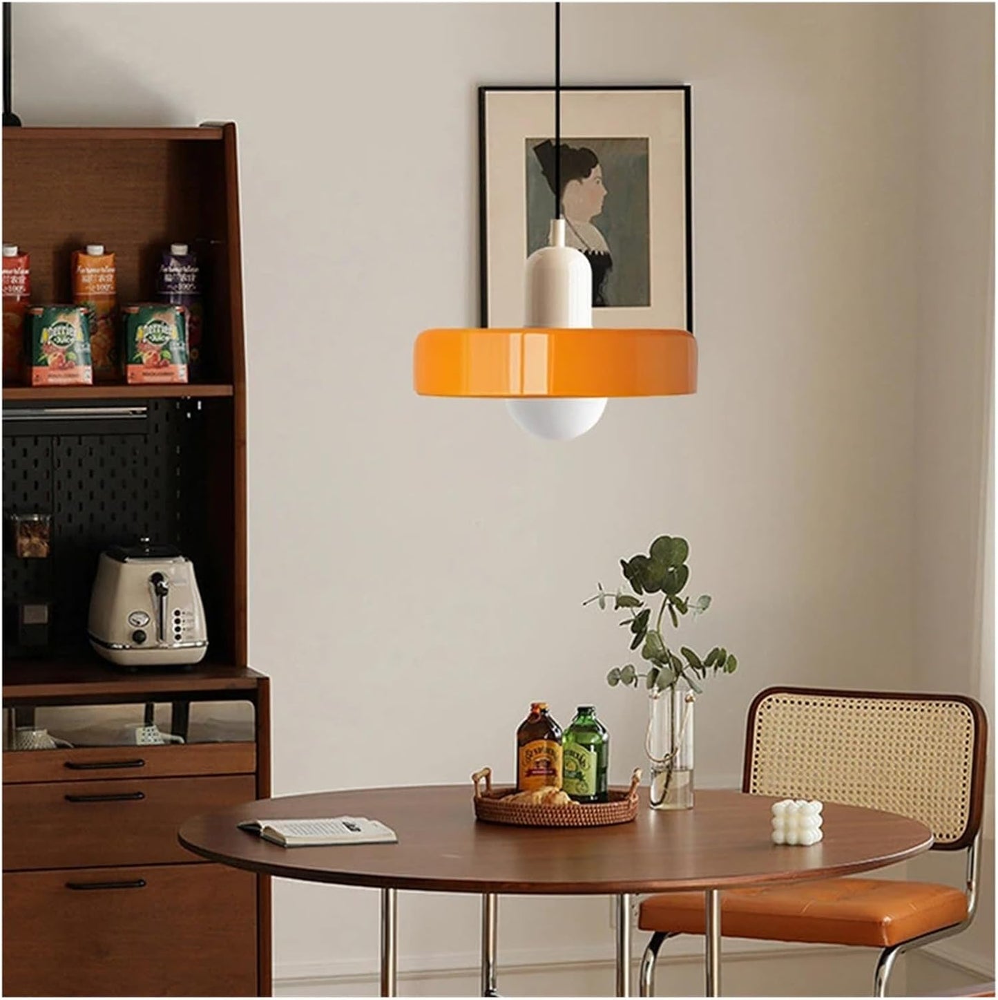 Nordic Retro Glass Chandelier for Living Room and Dining Area