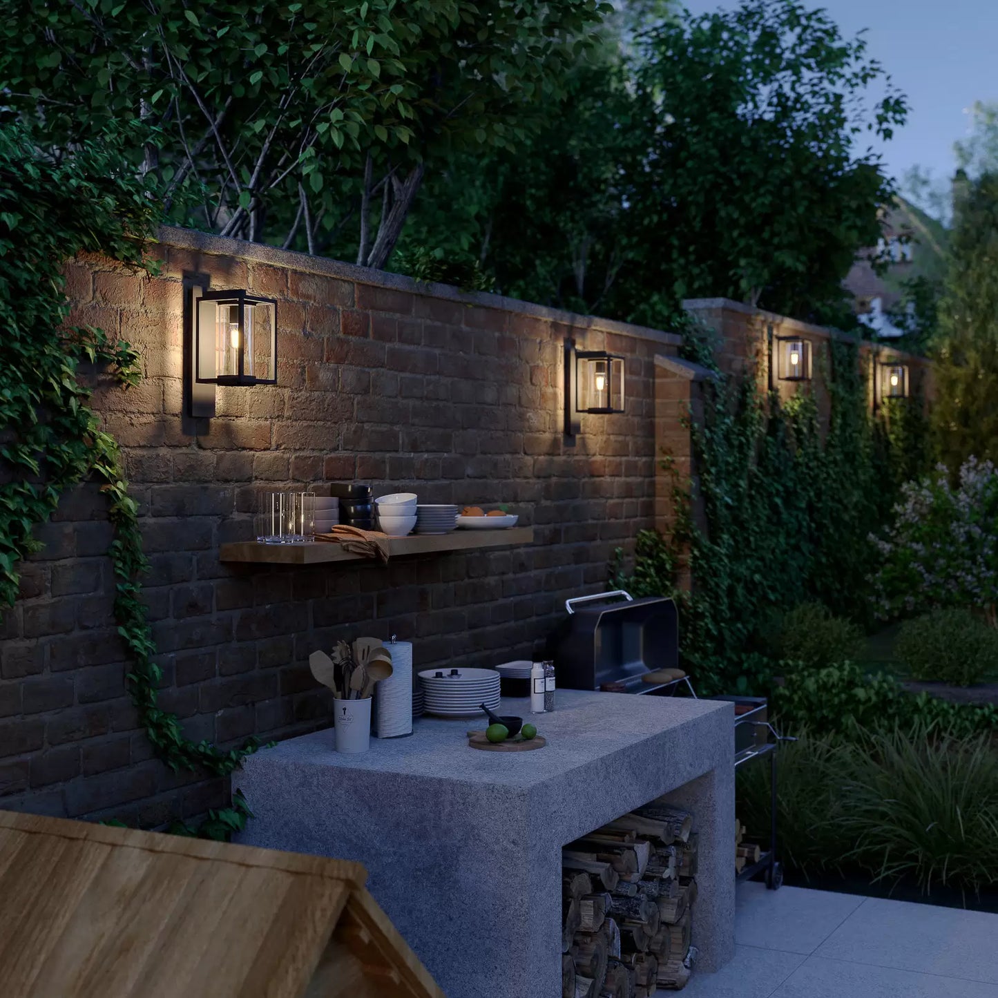 Modern Aluminum Outdoor Wall Light