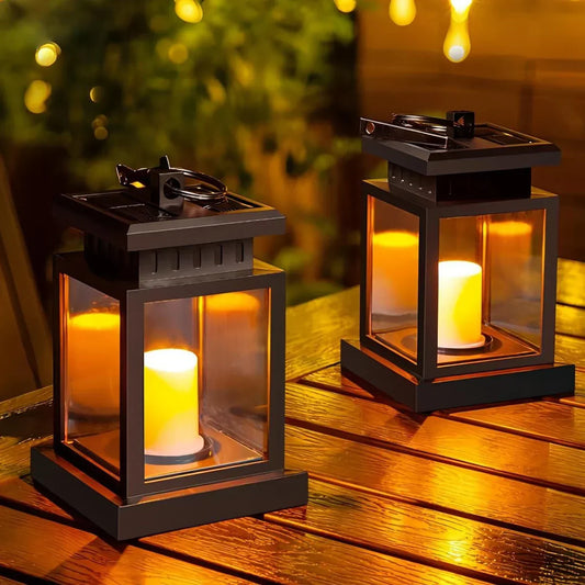 SolarFlame LED Garden Lantern - Waterproof Outdoor Candle Light