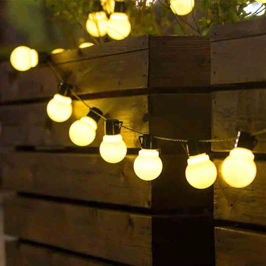 Outdoor String Lights with Warm Glow for Gardens and Patios