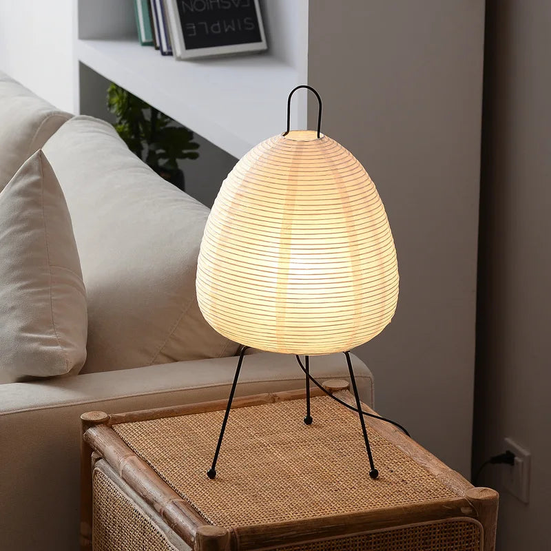 ZenAura - Japanese Rice Paper Tripod Lamp