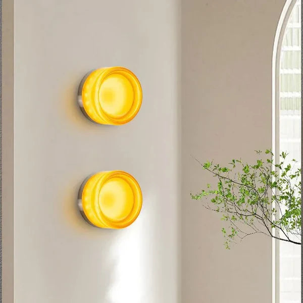 Modern Interior LED Wall Lamp - Amber Jelly Decor