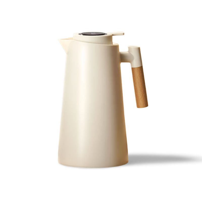 Thermal Jug with Temperature Display and Wooden Handle