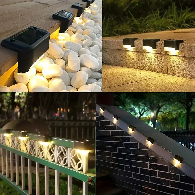 EcoGlow Solar Fence Lights - 4-Pack Weatherproof LED Outdoor Lighting