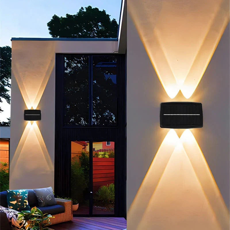 EcoShine Solar LED Outdoor Wall Light - Waterproof and Energy Efficient