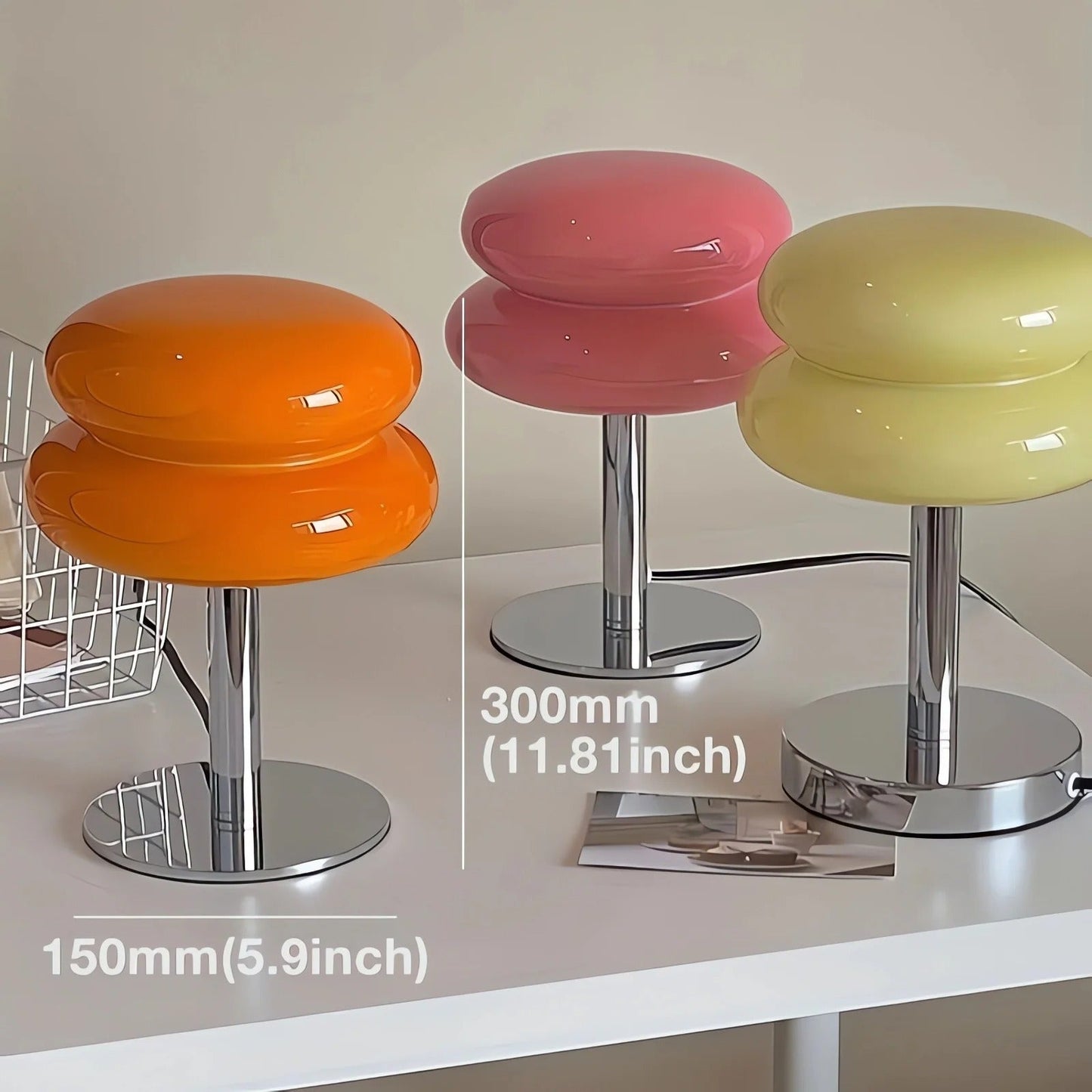 GlowMac - Macaron Glass Retro Table Lamp