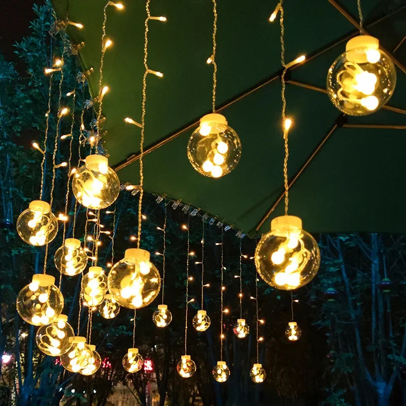 GlowSphere LED Waterproof Hanging Lights - Enchanting Outdoor String Lights