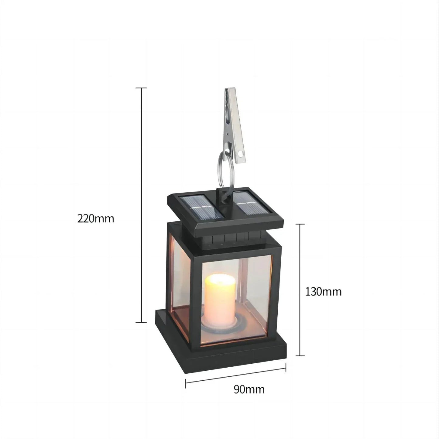 SolarFlame LED Garden Lantern - Waterproof Outdoor Candle Light