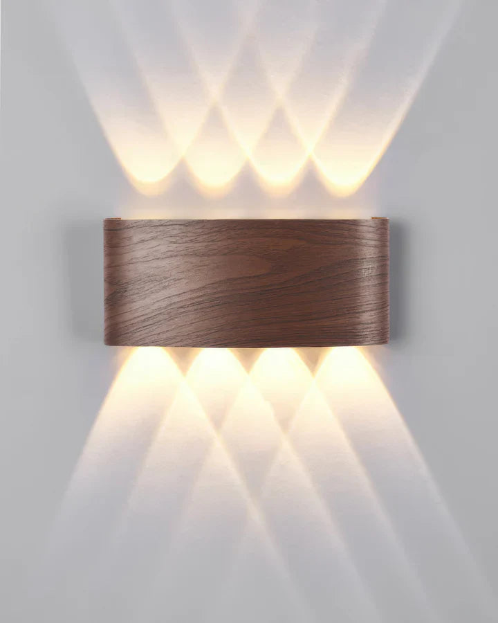 TimberGlow Woodgrain LED Outdoor Sconce