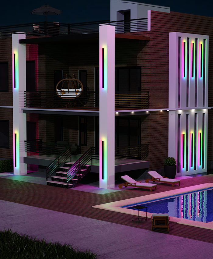 Waterproof RGB Colorful LED Wall Light for Outdoor and Indoor